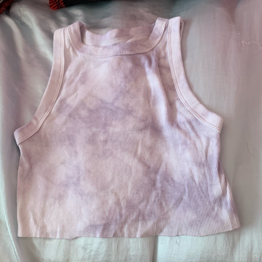 Tie-dye cropped tank top